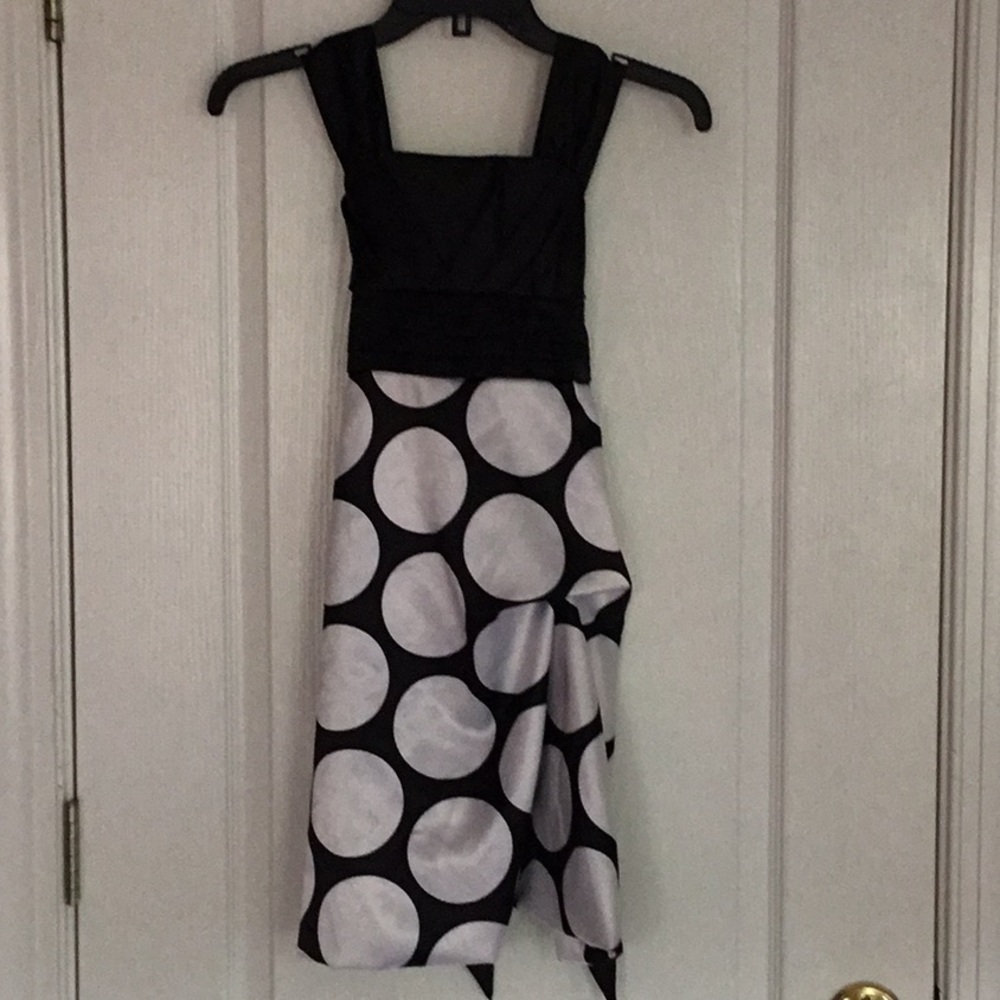 Black and white semi formal dress